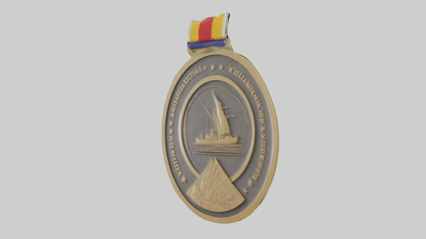 Cultural Achievement Medal model VR / AR / low-poly