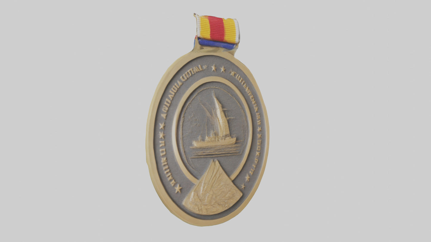 Cultural Achievement Medal model VR / AR / low-poly