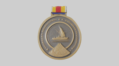 Cultural Achievement Medal model VR / AR / low-poly