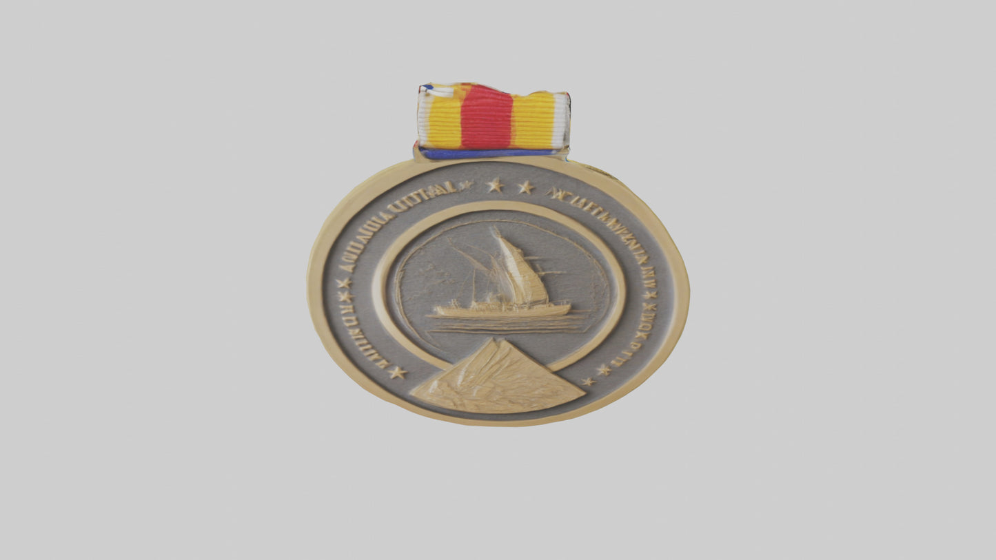 Cultural Achievement Medal model VR / AR / low-poly