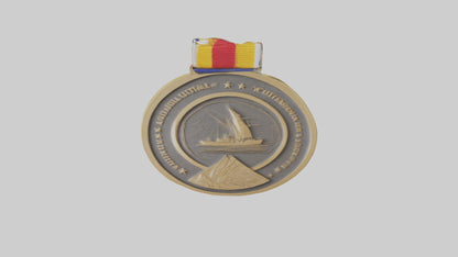 Cultural Achievement Medal model VR / AR / low-poly