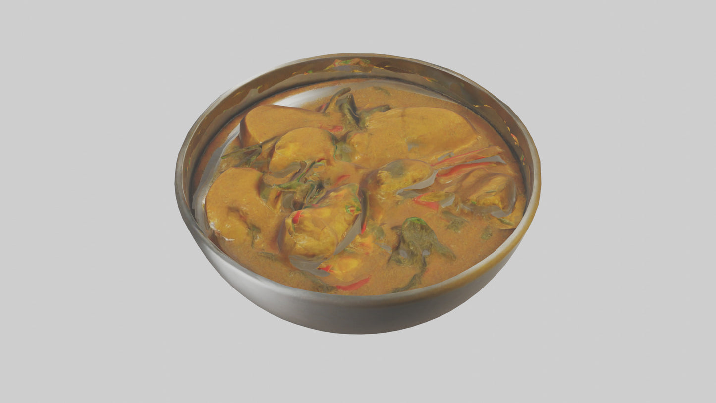 3D model Curry Dish model VR / AR / low-poly