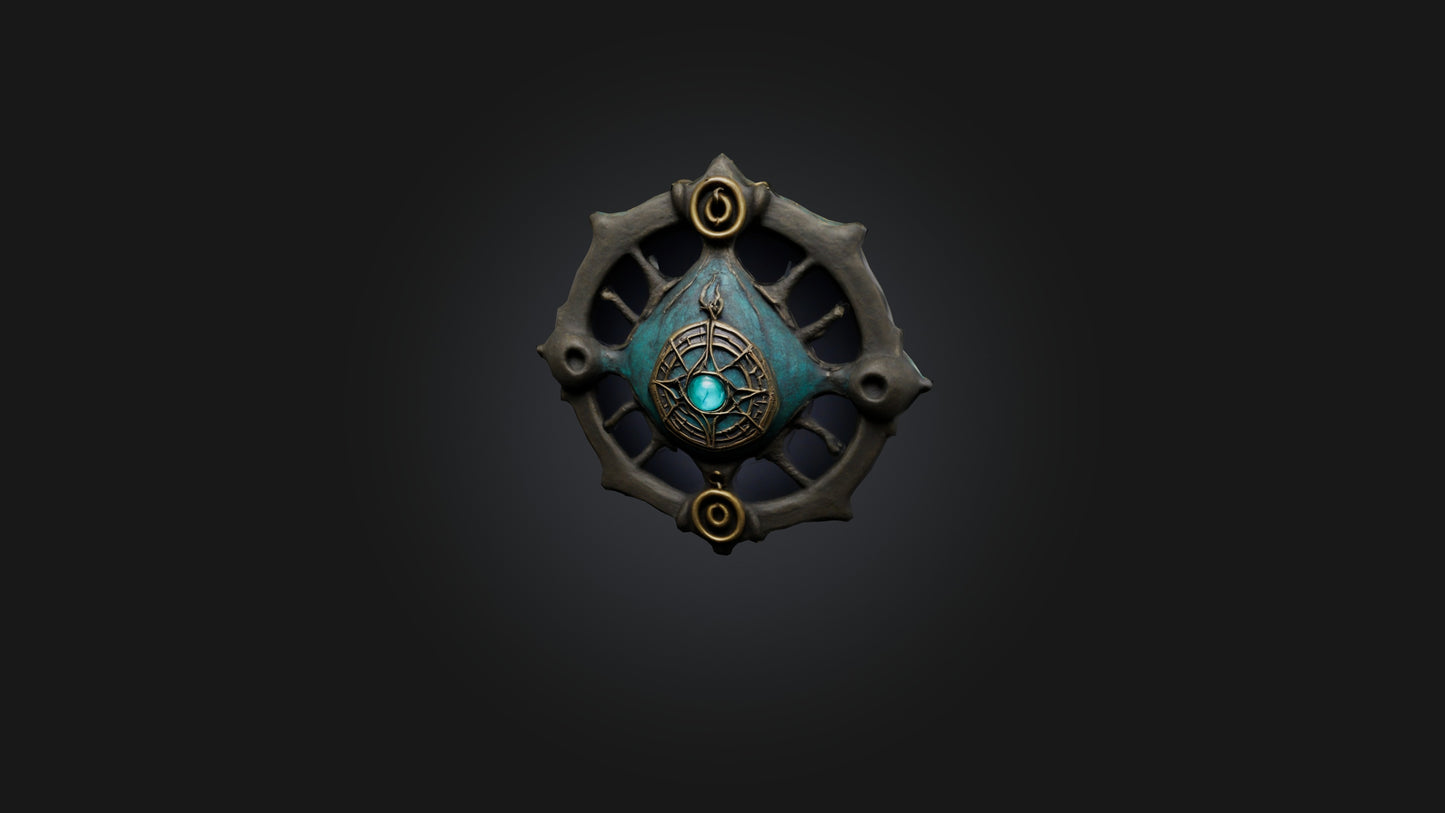 3D model Cursed Amulet VR / AR / low-poly