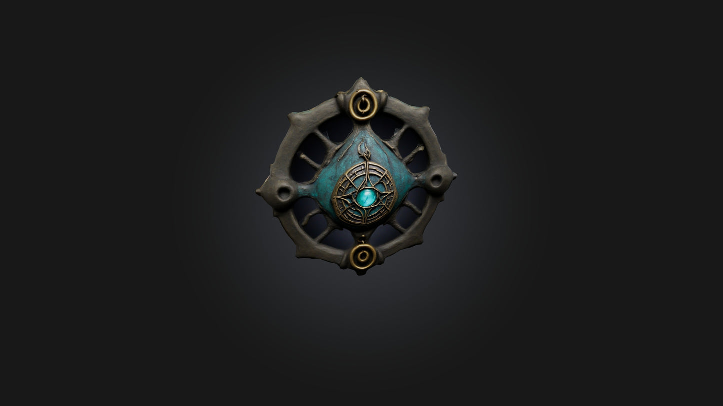 3D model Cursed Amulet VR / AR / low-poly