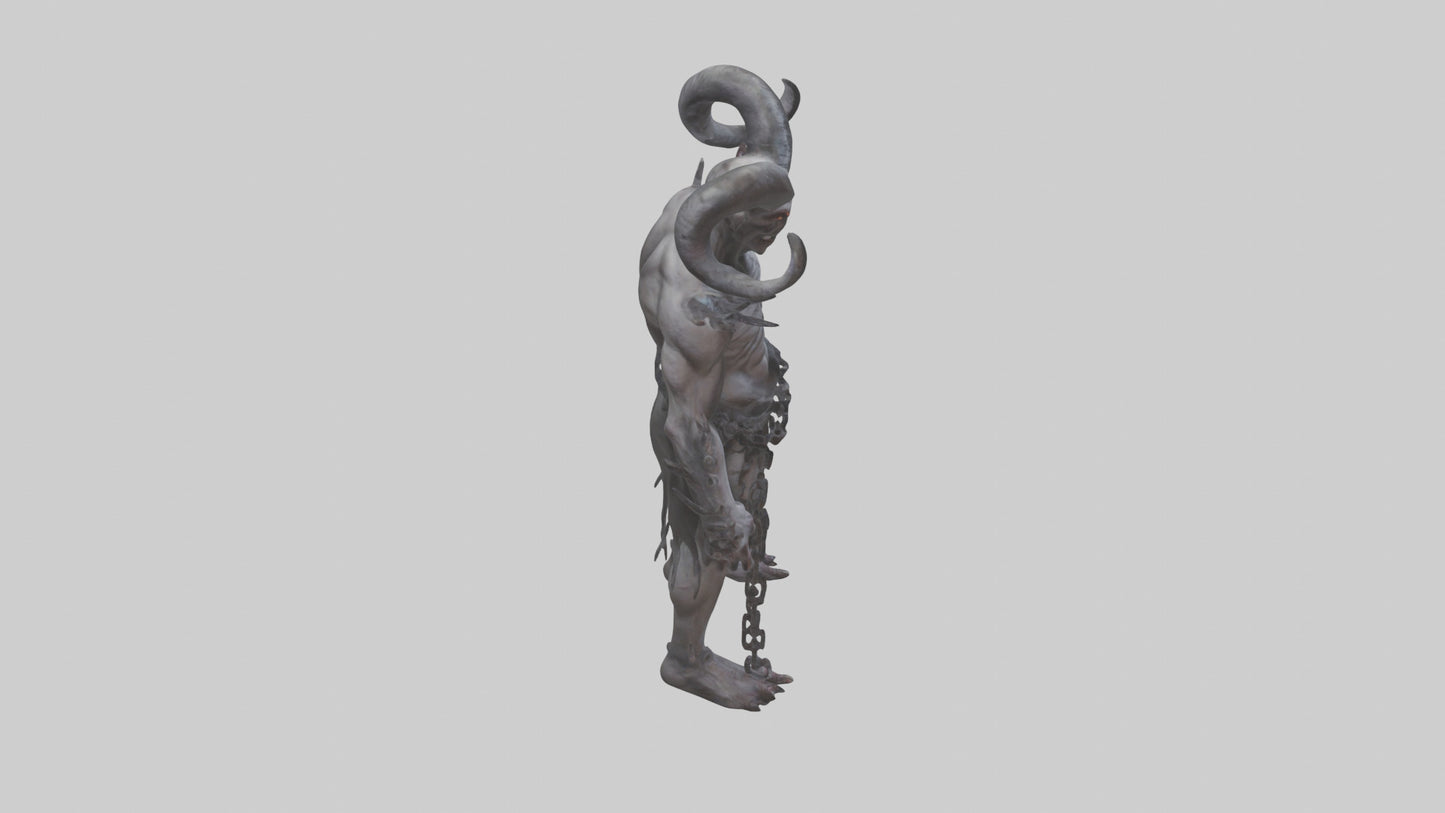 Cursed demon model VR / AR / low-poly