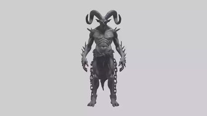 Cursed demon model VR / AR / low-poly