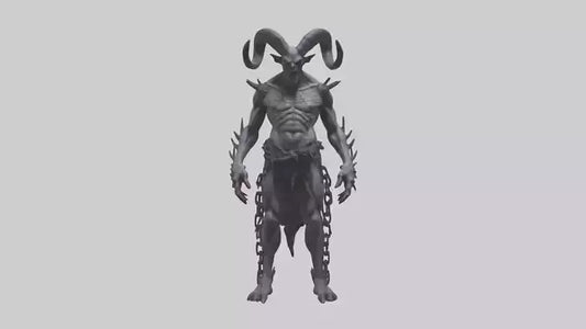 Cursed demon model VR / AR / low-poly