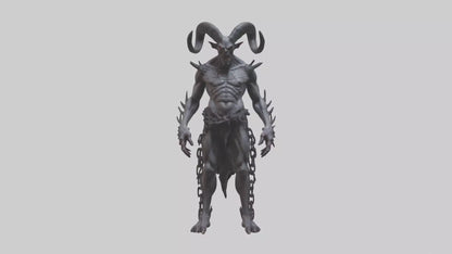Cursed demon model VR / AR / low-poly