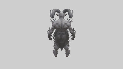 Cursed demon model VR / AR / low-poly