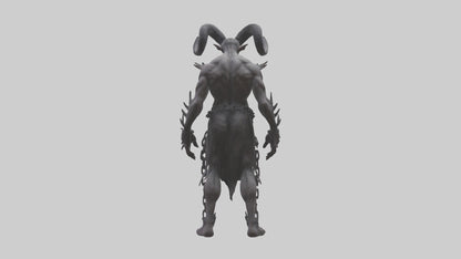 Cursed demon model VR / AR / low-poly