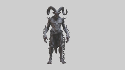 Cursed demon model VR / AR / low-poly