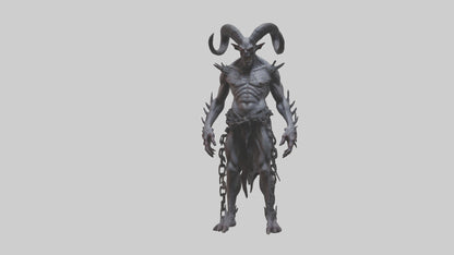 Cursed demon model VR / AR / low-poly