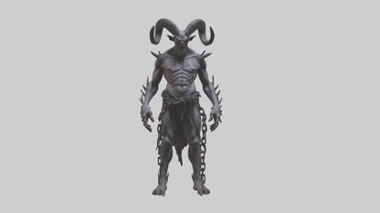 Cursed demon model VR / AR / low-poly