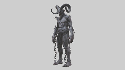 Cursed demon model VR / AR / low-poly
