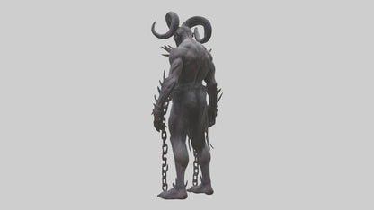 Cursed demon model VR / AR / low-poly