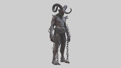 Cursed demon model VR / AR / low-poly