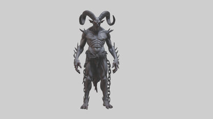 Cursed demon model VR / AR / low-poly