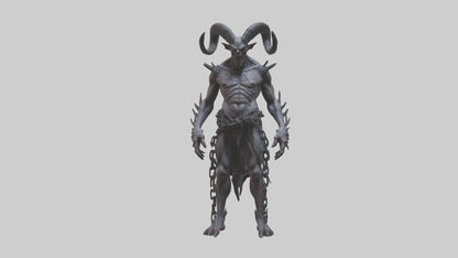 Cursed demon model VR / AR / low-poly