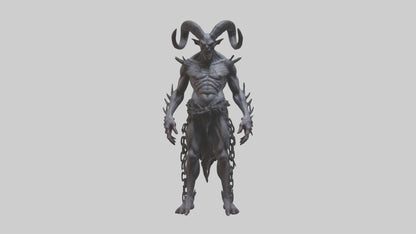Cursed demon model VR / AR / low-poly