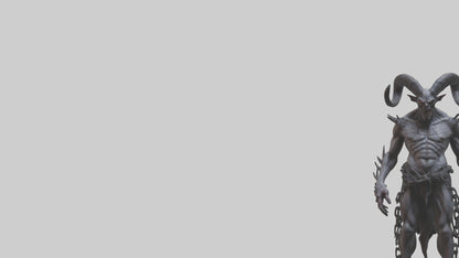 Cursed demon model VR / AR / low-poly