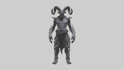 Cursed demon model VR / AR / low-poly