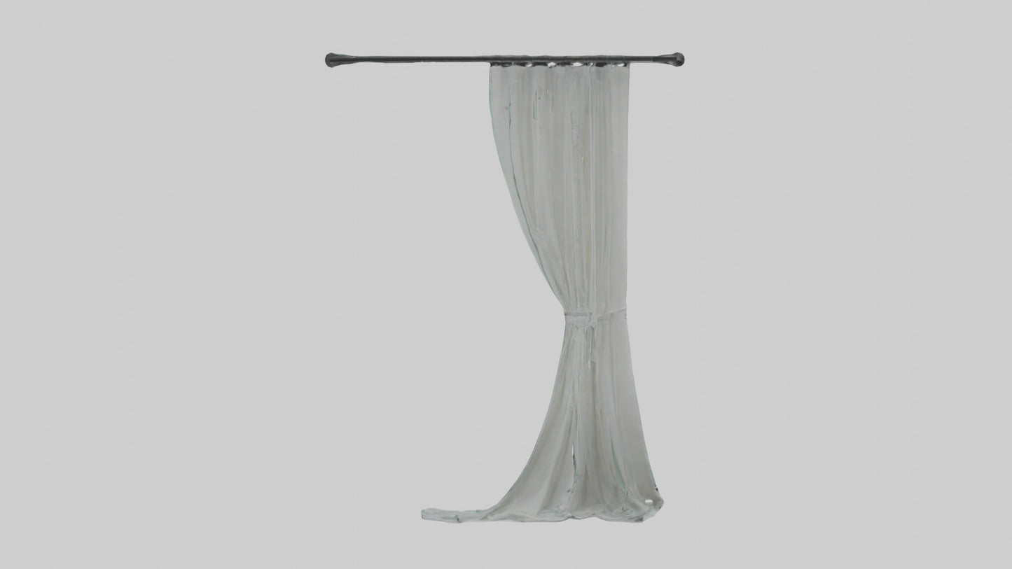 3D model Curtain model VR / AR / low-poly