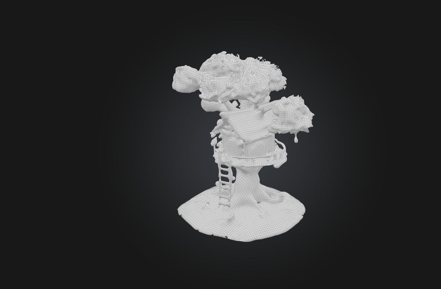 3D model Custom-Built Treehouse VR / AR / low-poly