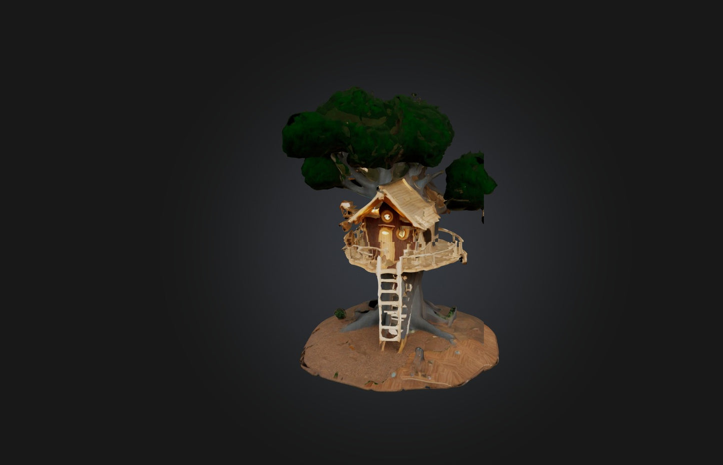 3D model Custom-Built Treehouse VR / AR / low-poly