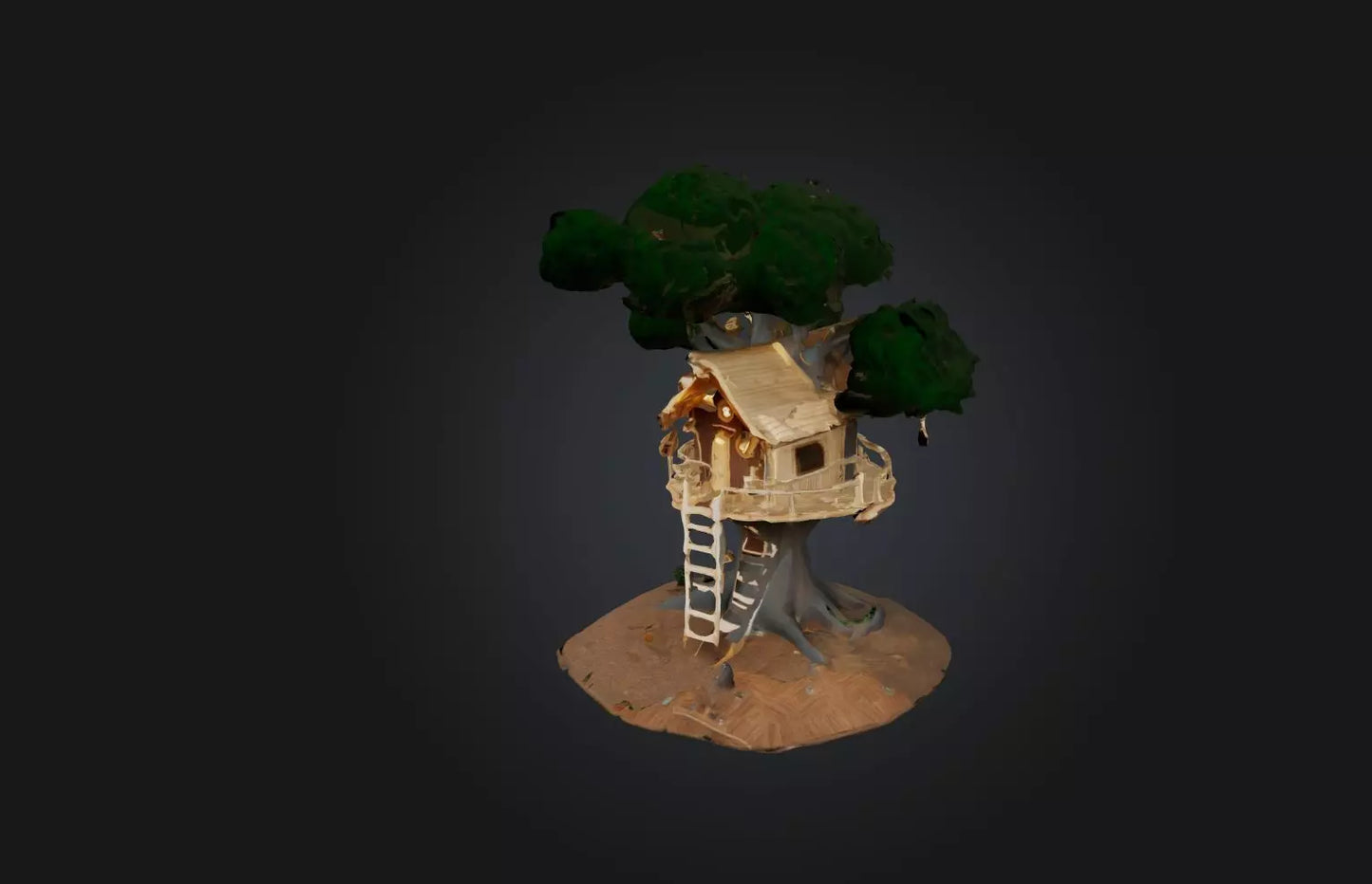 3D model Custom-Built Treehouse VR / AR / low-poly