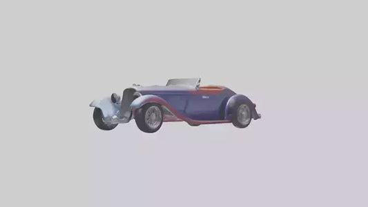 Custom Classic Roadster model VR / AR / low-poly