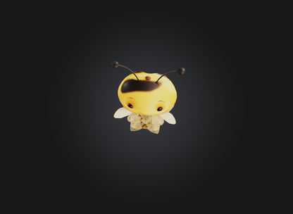 cute cartoon bee two sides model 3D model