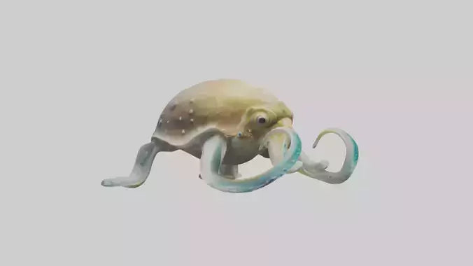 3D model Cuttlefish statue model VR / AR / low-poly
