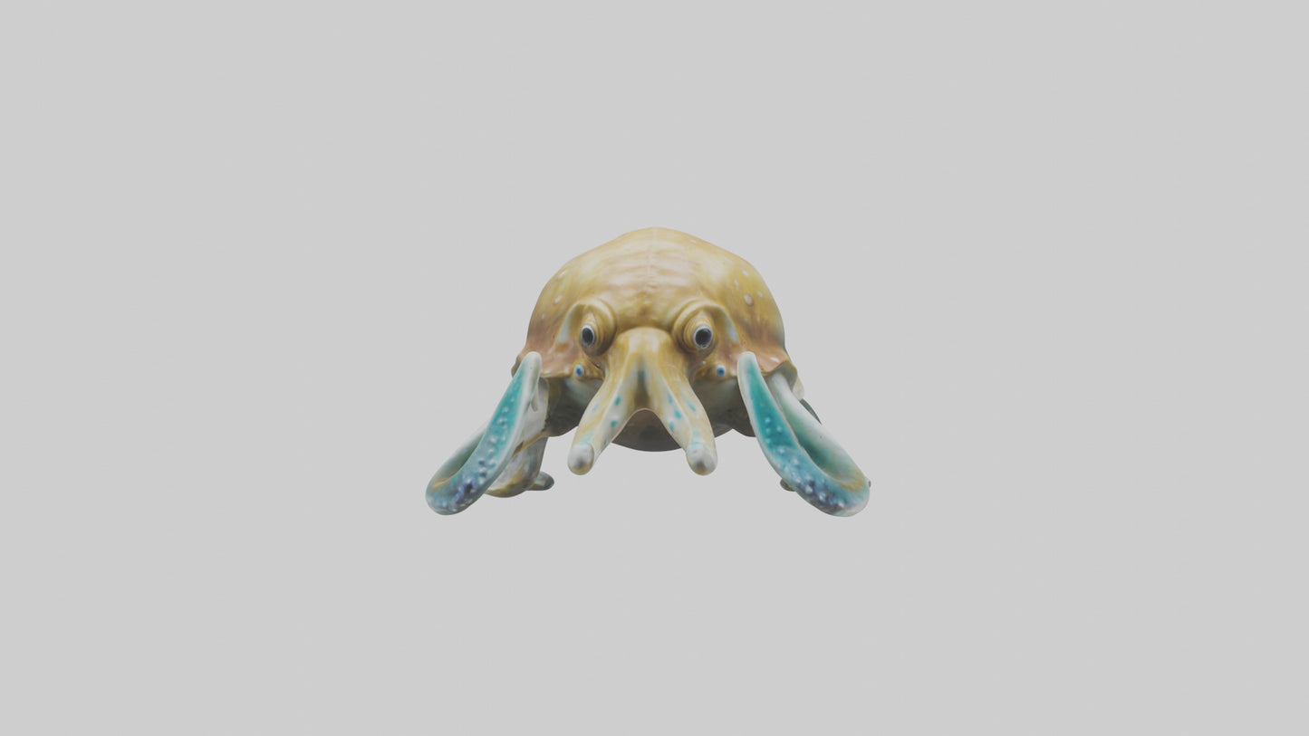 3D model Cuttlefish statue model VR / AR / low-poly