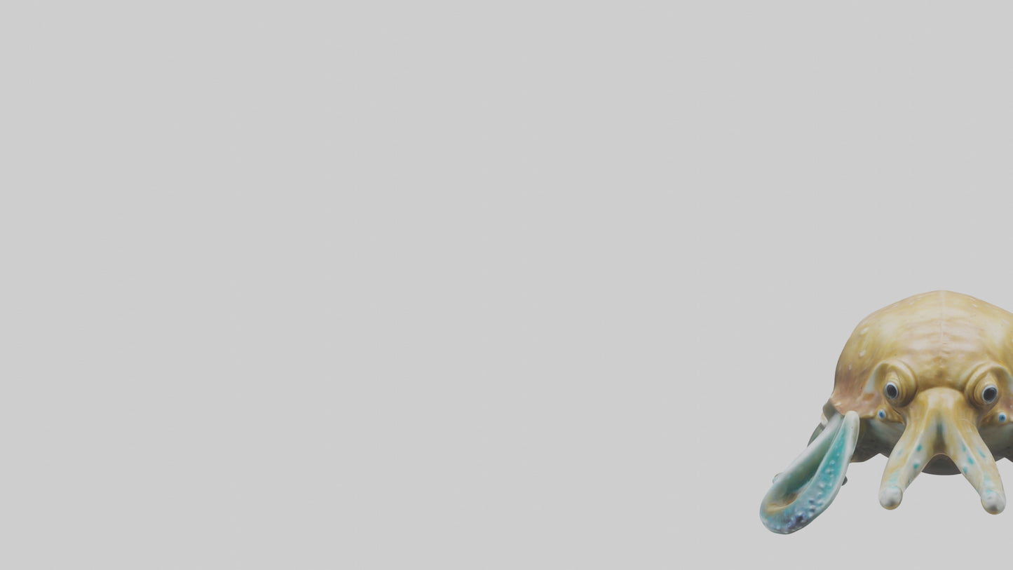 3D model Cuttlefish statue model VR / AR / low-poly