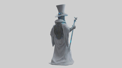 Cybernetic Magician statue model VR / AR / low-poly