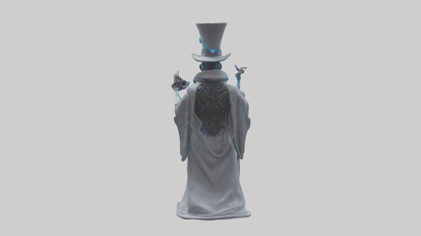 Cybernetic Magician statue model VR / AR / low-poly