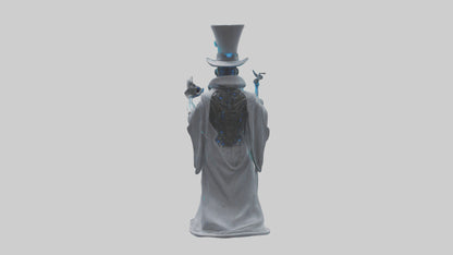 Cybernetic Magician statue model VR / AR / low-poly