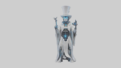 Cybernetic Magician statue model VR / AR / low-poly