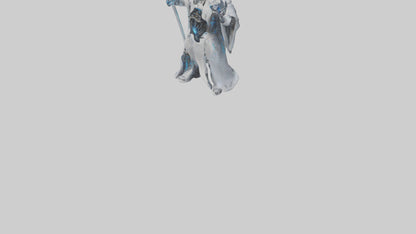 Cybernetic Magician statue model VR / AR / low-poly