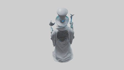 Cybernetic Magician statue model VR / AR / low-poly