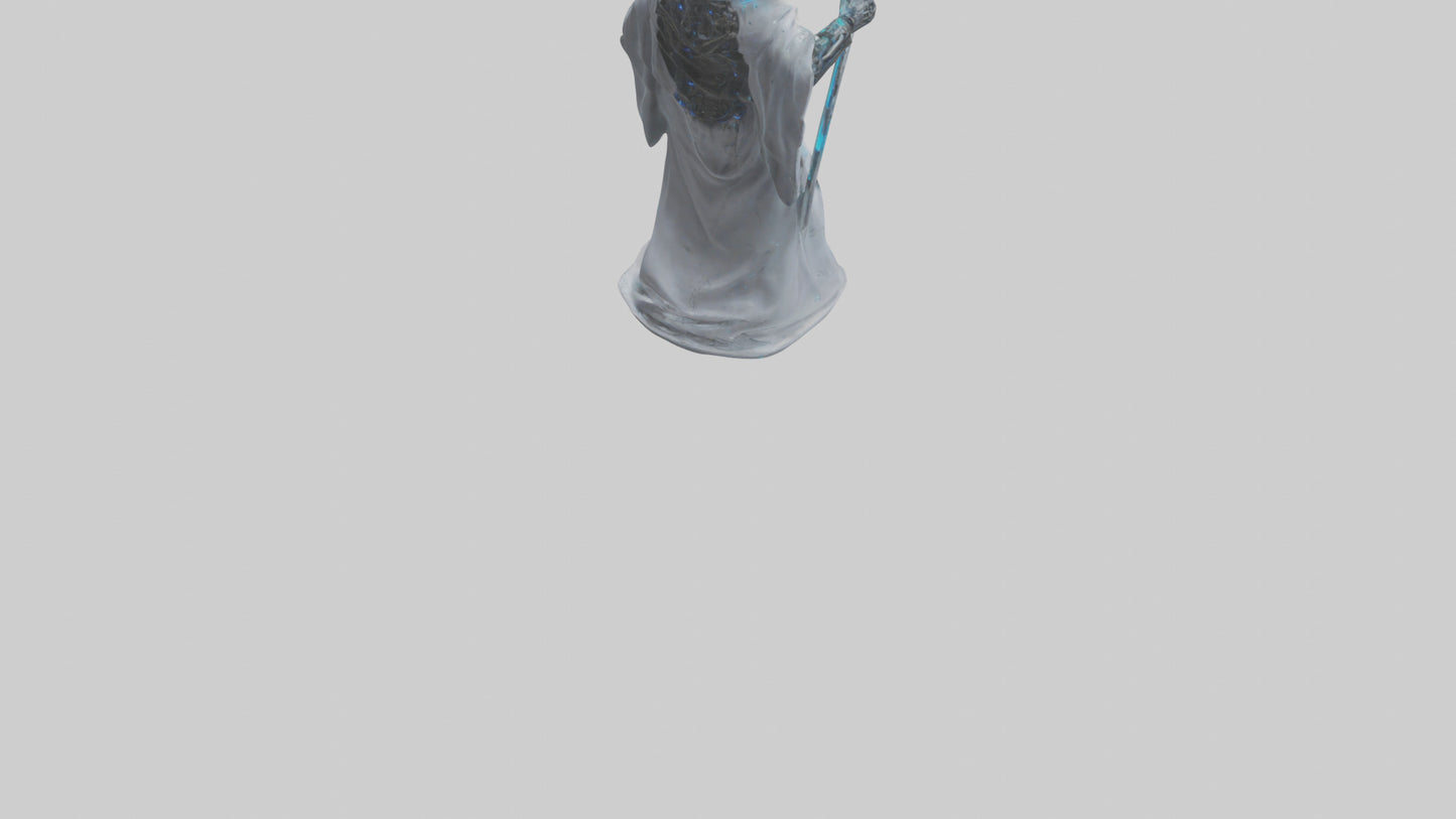 Cybernetic Magician statue model VR / AR / low-poly