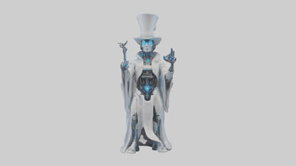 Cybernetic Magician statue model VR / AR / low-poly