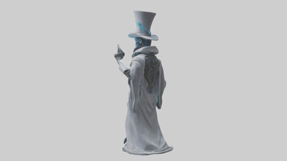 Cybernetic Magician statue model VR / AR / low-poly