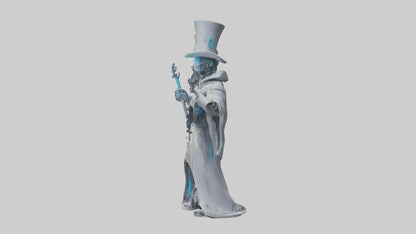 Cybernetic Magician statue model VR / AR / low-poly