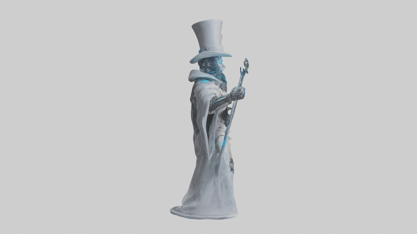Cybernetic Magician statue model VR / AR / low-poly