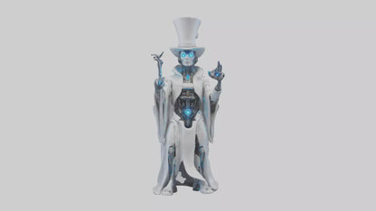 Cybernetic Magician statue model VR / AR / low-poly