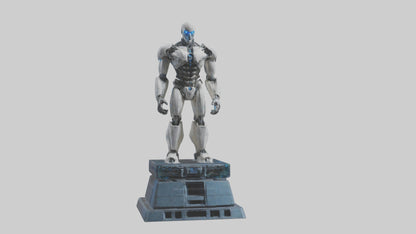Cybernetic Titan statue model VR / AR / low-poly