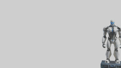 Cybernetic Titan statue model VR / AR / low-poly