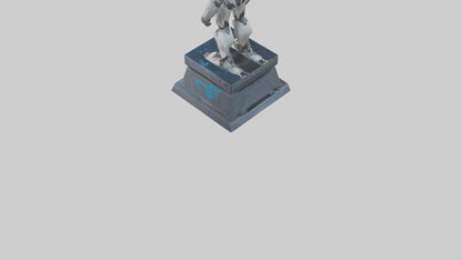 Cybernetic Titan statue model VR / AR / low-poly