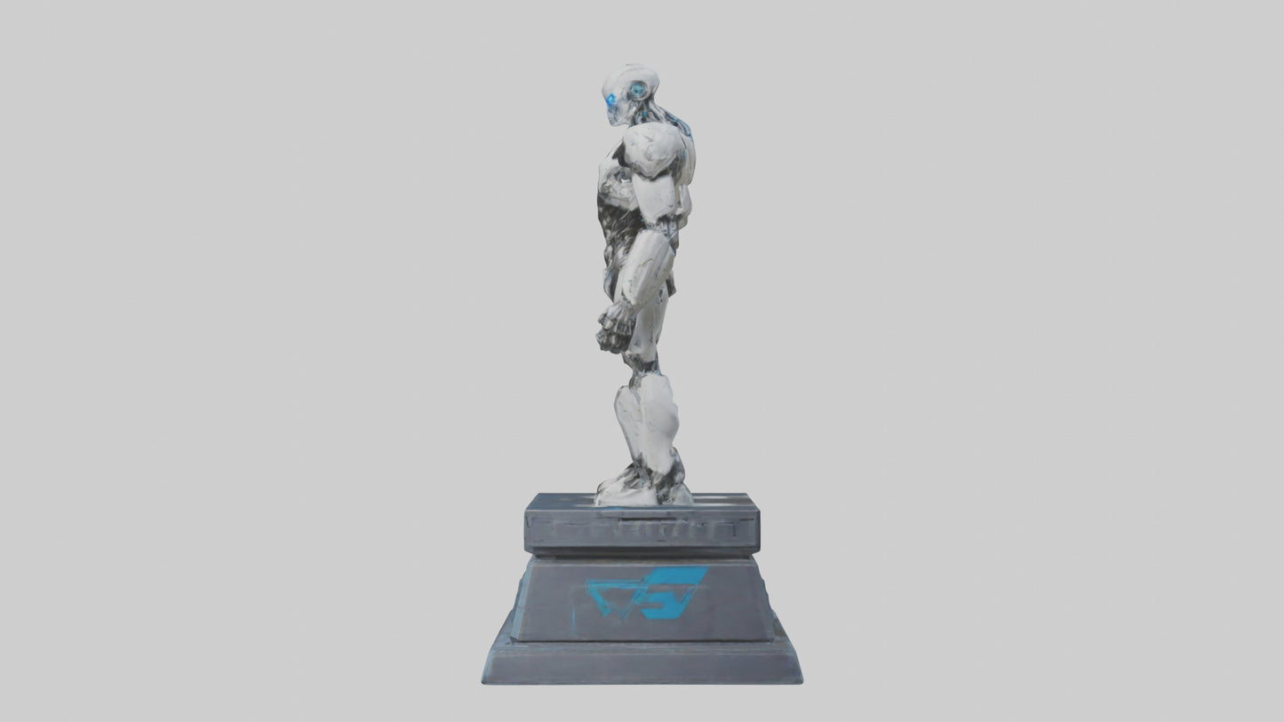 Cybernetic Titan statue model VR / AR / low-poly